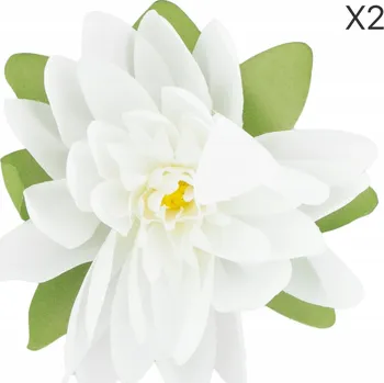 umělá květina 2 ks UMĚLÁ LILIE dekorativní bílá prům. 12cm