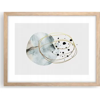 Obraz Obraz plakát v rámu světlý dub do obýváku 40x30 abstrakce foto na zeď