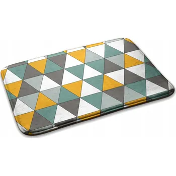 Koberec Dětský koberec s protiskluzovou úpravou s potiskem Trojúhelníkový geometrický vzor