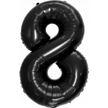 Balónek Fóliový balónek číslice 8 černý 92 cm