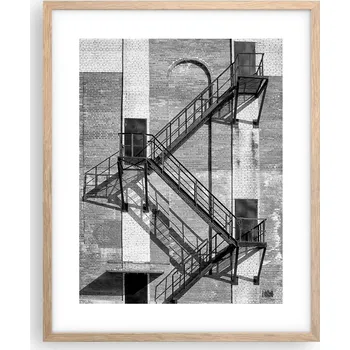 Obraz Obraz plakát v rámu světlý dub 40x50 schody foto plakáty do obývacího pokoje