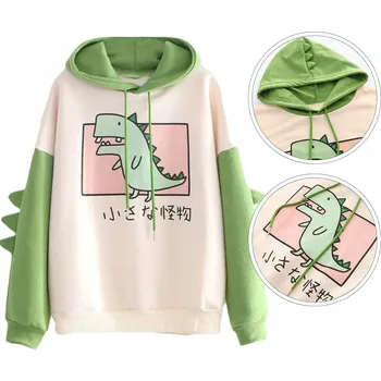 Dámská mikina Dámská MIKINA s kapucí S KAPUCÍ japonským dinosaurem, velikost XL