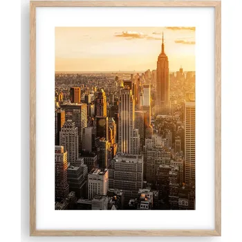 Obraz Obraz plakát na zeď v rámu světlý dub 40x50 město plakáty do obýváku