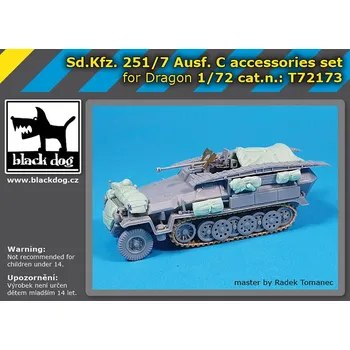 Plastikový model Blackdog 1/72 Sd.Kfz. 251/7 Ausf. C accessories set (Dragon)