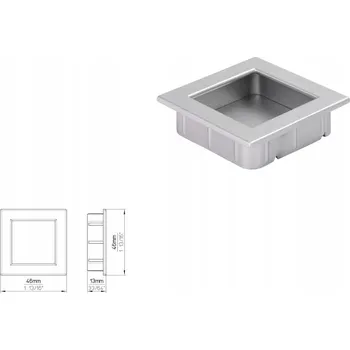 Nábytkové kování Nábytková úchytka SIRO 2152-46PB21 hliníkový efekt (zapuštěná úchytka)