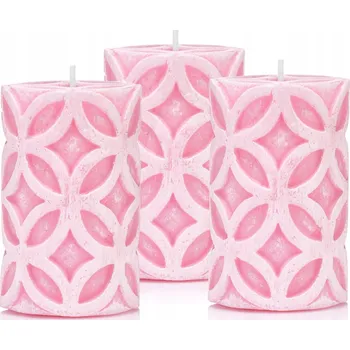 Svíčka Dekorativní parafinová svíčka bez vůně Drobo 3 ks