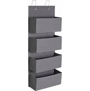 Věšák Šatní ramínko kovový organizér Songmics, odstíny šedé