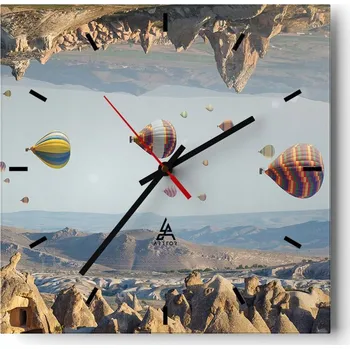 Hodiny Velké nástěnné hodiny 40x40 Abstrakce Skleněné tiché hodiny