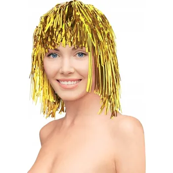 Karnevalová paruka GoDan peruka s polodlouhými blond vlasy a ofinou