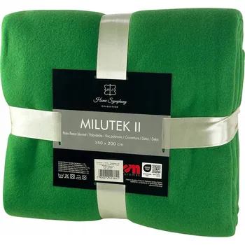 deka Fleecová deka Euromat 150 cm x 200 cm zelená