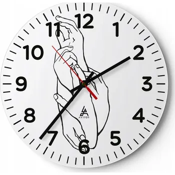 Hodiny Kuchyňské nástěnné hodiny 30x30 Ručičky Moderní skleněné hodiny do obýváku Tiché