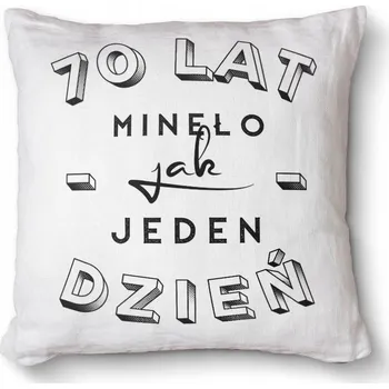 Polštář Ozdobný foto polštář dekorativní 40x40 cm - 70 let uběhlo jako jeden den