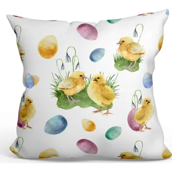 Povlak na polštářek DEKORAČNÍ POVLEČENÍ Velikonoce KUŘE 40X40 CM
