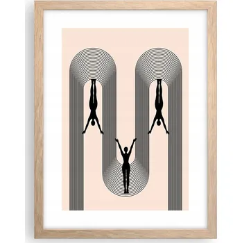 Obraz Obraz plakát v rámu světlý dub do obýváku 30x40 surrealismus plakáty na zeď