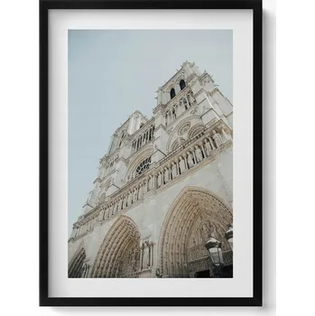 Obraz Nástěnný obraz v rámu s grafikou Katedrála Notre Dame Paříž Francie 50x70 cm