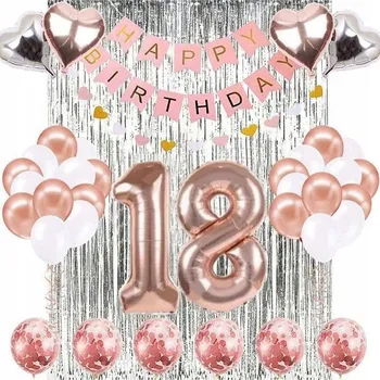 Obraz BALÓNKY závěs/dekorace na 18. narozeniny osmnáctiny P18