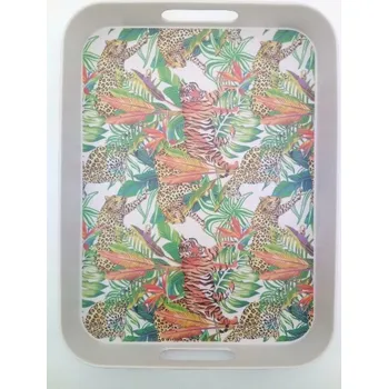 PODNOS Z BAMBUSOVÉHO VLÁKNA S POTISKEM ECO OBDÉLNÍKOVÝ 39 CM 665