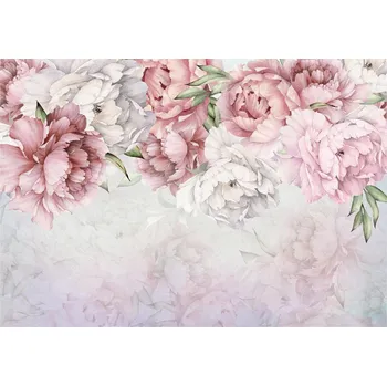 Fototapeta Vliesová fototapeta Wallarena 3D Pivoňky růžové zelené 368x254 cm