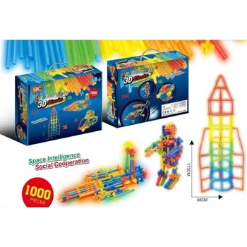 ostatní stavebnice Stavební brčka ChRLD HC-020C-05 1000 dílů