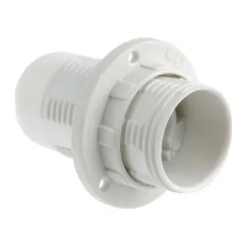 Objímka na žárovku Objímka E14 izolovaná s vnějším závitem bílá