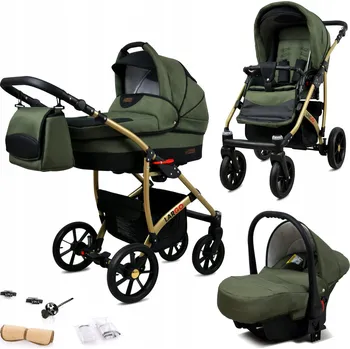 Kočárek Dětský kočárek 3v1 BabyLux Largo ALU (hluboký, sportovní, autosedačka)