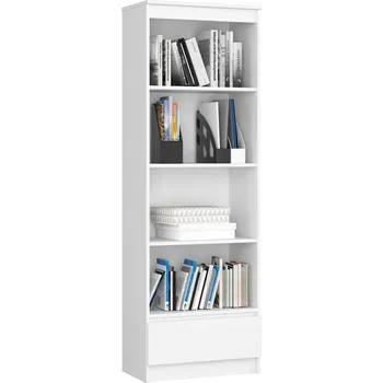 Knihovna Regál Akord 60 x 180 x 35 cm bílý