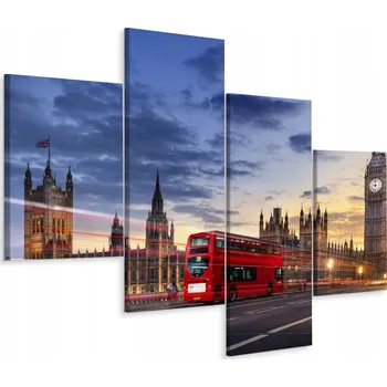 Obraz Čtyřdílný obraz Panorama BIG BEN Dekor 3D 80x50