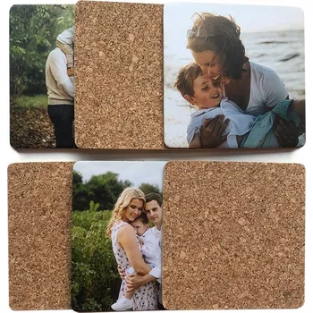 Obraz 6 Ks. Korkové podložky pod hrnky s fotografií. Přírodní korek. Odolné proti skvrnám.