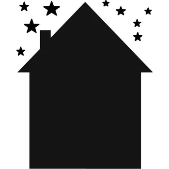 Samolepící dekorace Tabulová samolepka na zeď Domeček s hvězdami