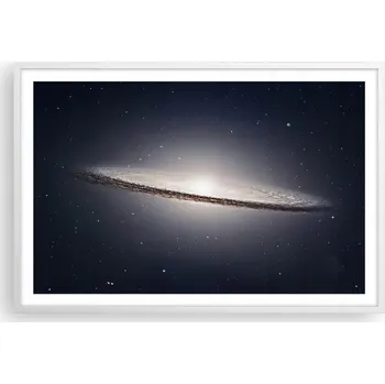 Obraz Obraz plakát v bílém rámu do obýváku 91x61 galaxie foto na zeď