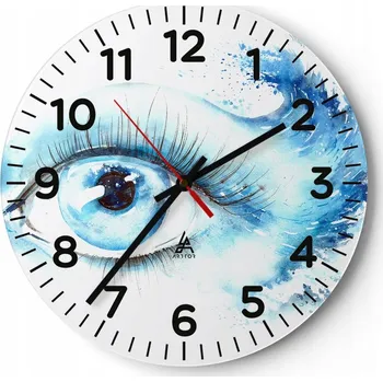 Hodiny Kuchyňské nástěnné hodiny 30x30 Abstrakce Moderní skleněné hodiny Tiché