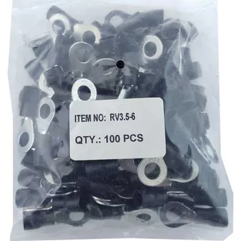 Kabelové oko Oko kabelové 6,5mm černé (RV3,5-6), balení 100ks