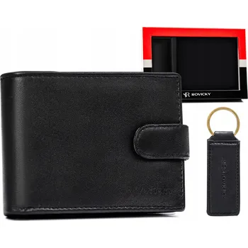 Peněženka Rovicky pánská peněženka z pravé kůže černá - muž