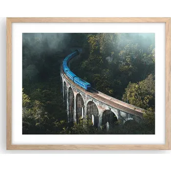 Obraz Obraz plakát na zeď v rámu světlý dub 50x40 most foto plakáty do obýváku