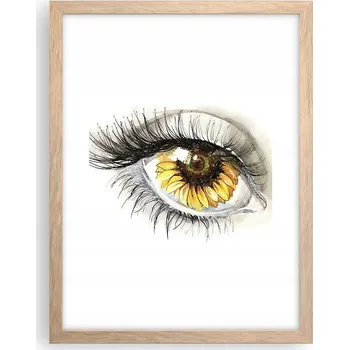 Obraz Obraz plakát v rámu světlý dub do obýváku 30x40 abstrakce plakáty na zeď