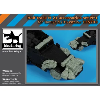 Plastikový model Blackdog 1/35 Half track M 21 accessories set N°1 (Tamiya)