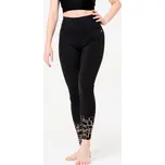 DOMYOS Dámské legíny s vyšším pasem na moderní tanec L BEZBARVÁ|ČERNÁ