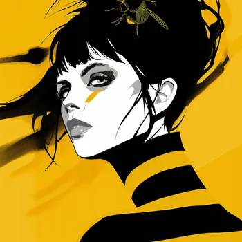 Plakát Plakát Žlutý Půvab bez rámu 60 x 60 cm