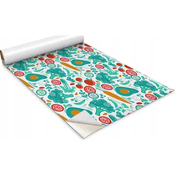 Fototapeta Do kuchyně samolepicí fólie Kreslená zelenina a ovoce 100 x 50 cm