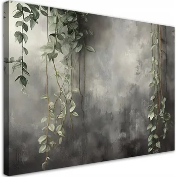 Obraz OBRAZ NA ZEĎ DO OBÝVÁKU LISTY NA POZADÍ BETONU 60x40