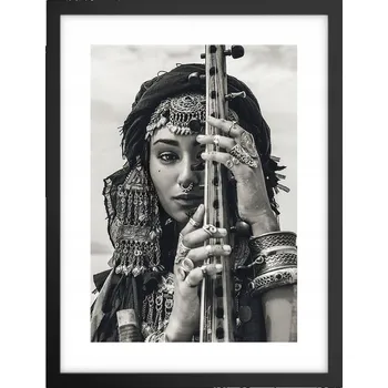 Obraz Obraz plakát v černém rámu do obýváku 30x40 žena foto plakáty na zeď