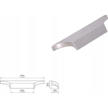 Nábytková úchytka SIRO 2454-122ZN21 vzhled nerezové oceli