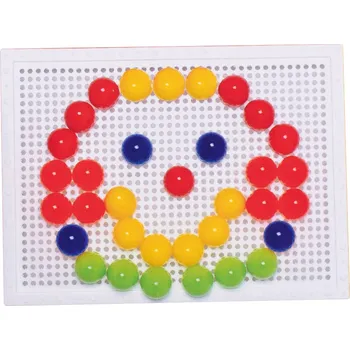 ostatní stavebnice Mozaika kloboučky 50 ks s tabulkou v krabičce