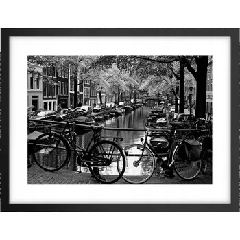 Obraz Obraz plakát v černém rámu do obýváku 40x30 Amsterdam foto na zeď