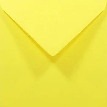Obálka Ozdobné obálky čtvercové žluté Rainbow R18 5 ks