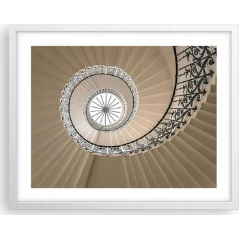 Obraz Obraz plakát na zeď v bílém rámu 50x40 schody foto plakáty do obýváku