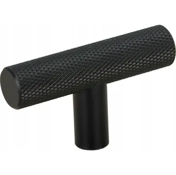 Nábytkové kování Nábytková úchytka reling rýhovaná kovová černá úchytka na skříňku zásuvky