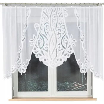 Obraz Pole záclona hotová, výška 130 x 250 cm, barva bílá záclona do kuchyně