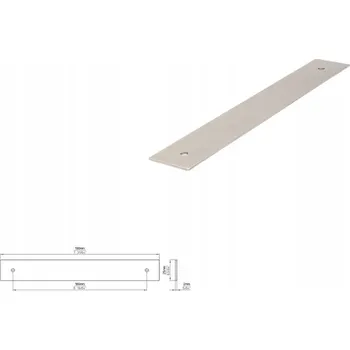 Obraz Nábytková štítková tabulka SIRO 2491-190ZN27, vzhled ušlechtilé oceli