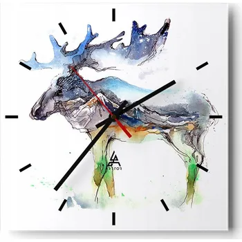 Hodiny Velké nástěnné hodiny 40x40 Abstrakce Skleněné tiché hodiny